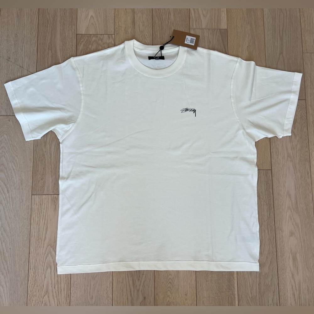 Stussy Cream Short Sleeve Logo Tee